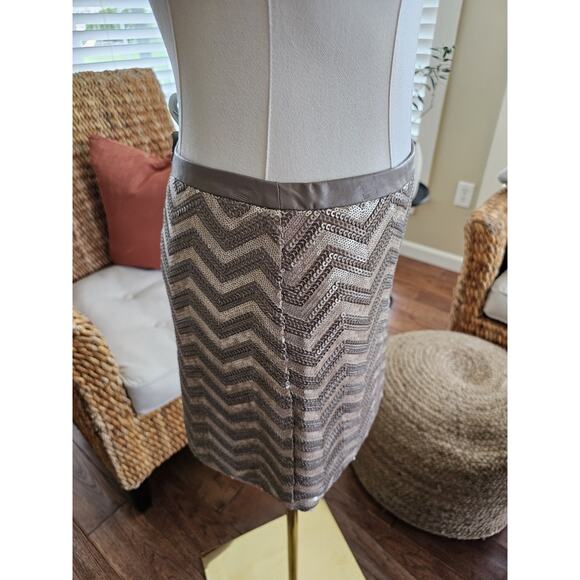 Promod Sequin Mini Skirt Women's Size 38/6 Party Boho Cocktail Festival Glam - Picture 3 of 10